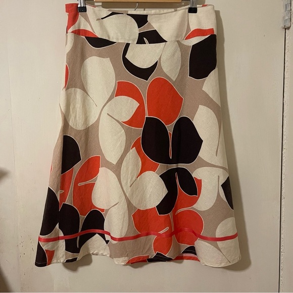 Cato floral  A-Line Skirt - linen - Picture 1 of 6